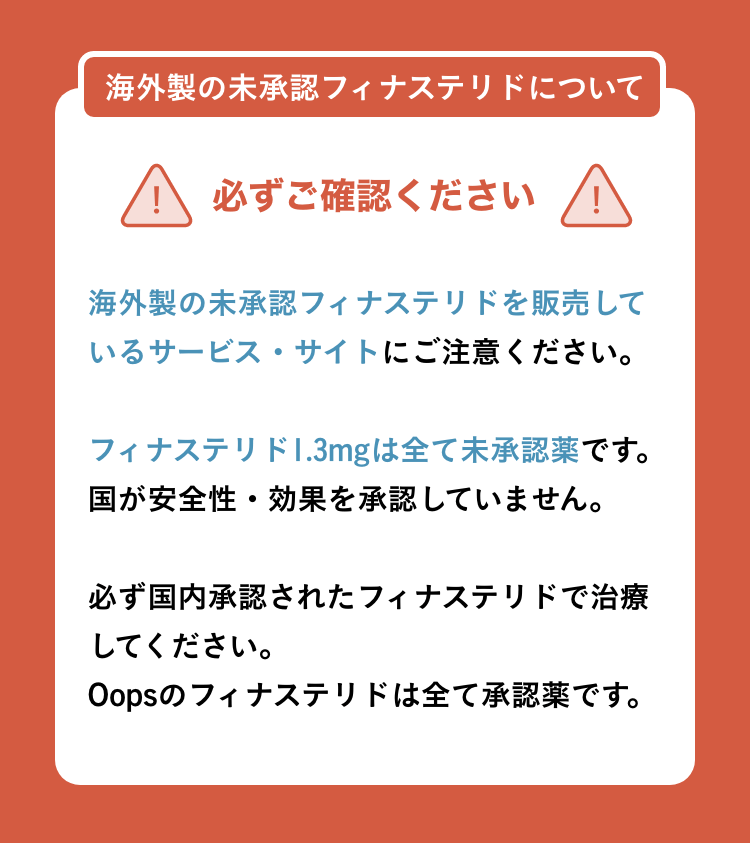 海外製の未承認フィナステリドについて